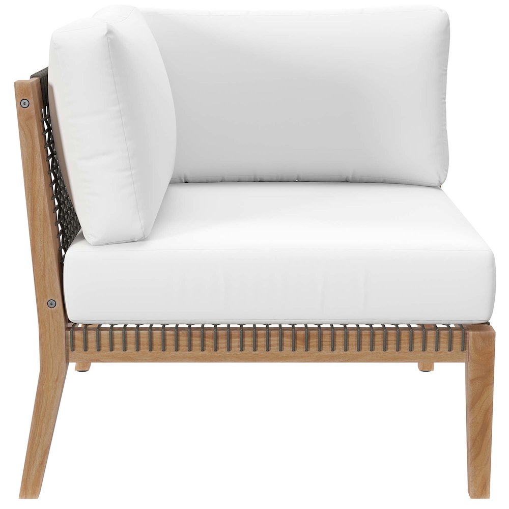 Clearwater 5-Piece Outdoor Patio Teak Wood Sectional Sofa