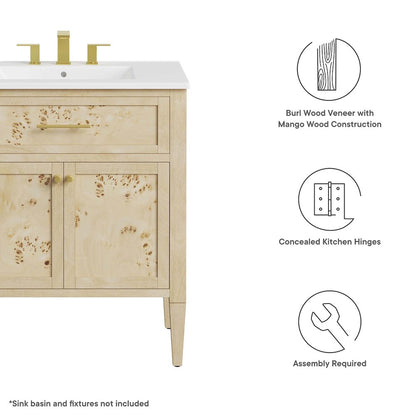 Elysian 30" Bathroom Vanity Cabinet (Sink Basin Not Included)