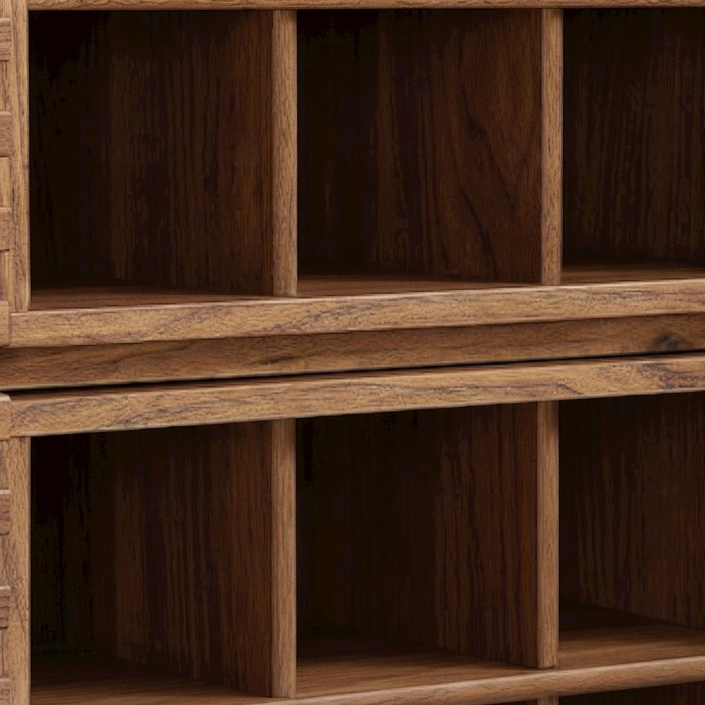 Wood Home Office Storage Cabinet, Mid-Century Modern Office Credenza, Walnut