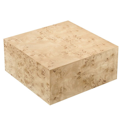 Cosmos 36" Square Burl Wood Coffee Table