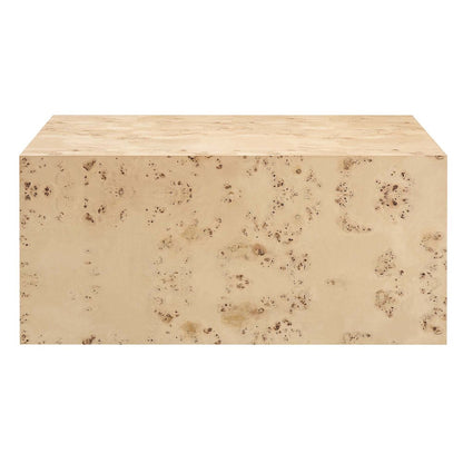 Cosmos 36" Square Burl Wood Coffee Table