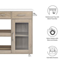 Culinary Kitchen Cart With Towel Bar