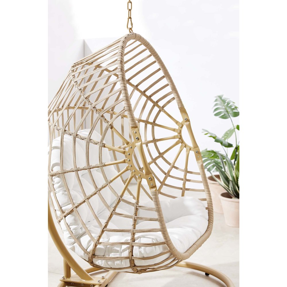 Amalie Wicker Rattan Outdoor Patio Rattan Swing Chair