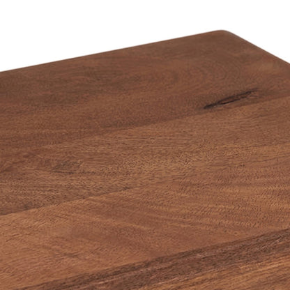 FurniFact Wooden Console Table with 1-Inch Thick Solid Wood Top, Walnut