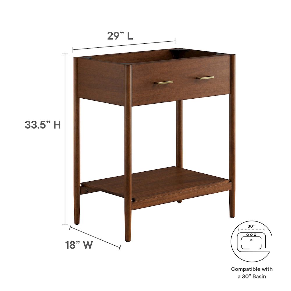 Zaire 30" Bathroom Vanity Cabinet (Sink Basin Not Included)