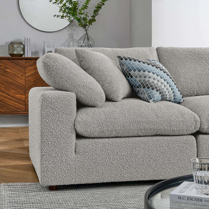Commix 5-Piece Down Filled Overstuffed Boucle Sectional Sofa