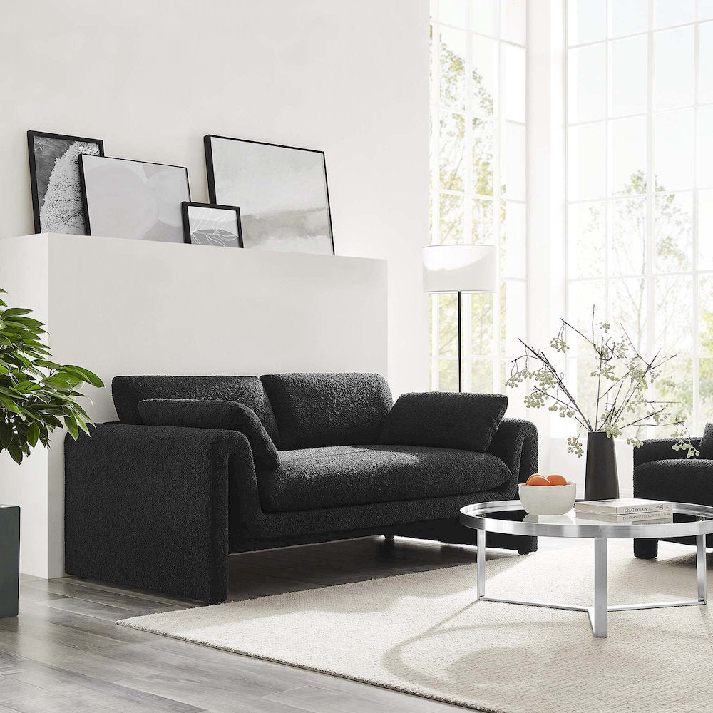 Waverly Boucle Fabric Sofa