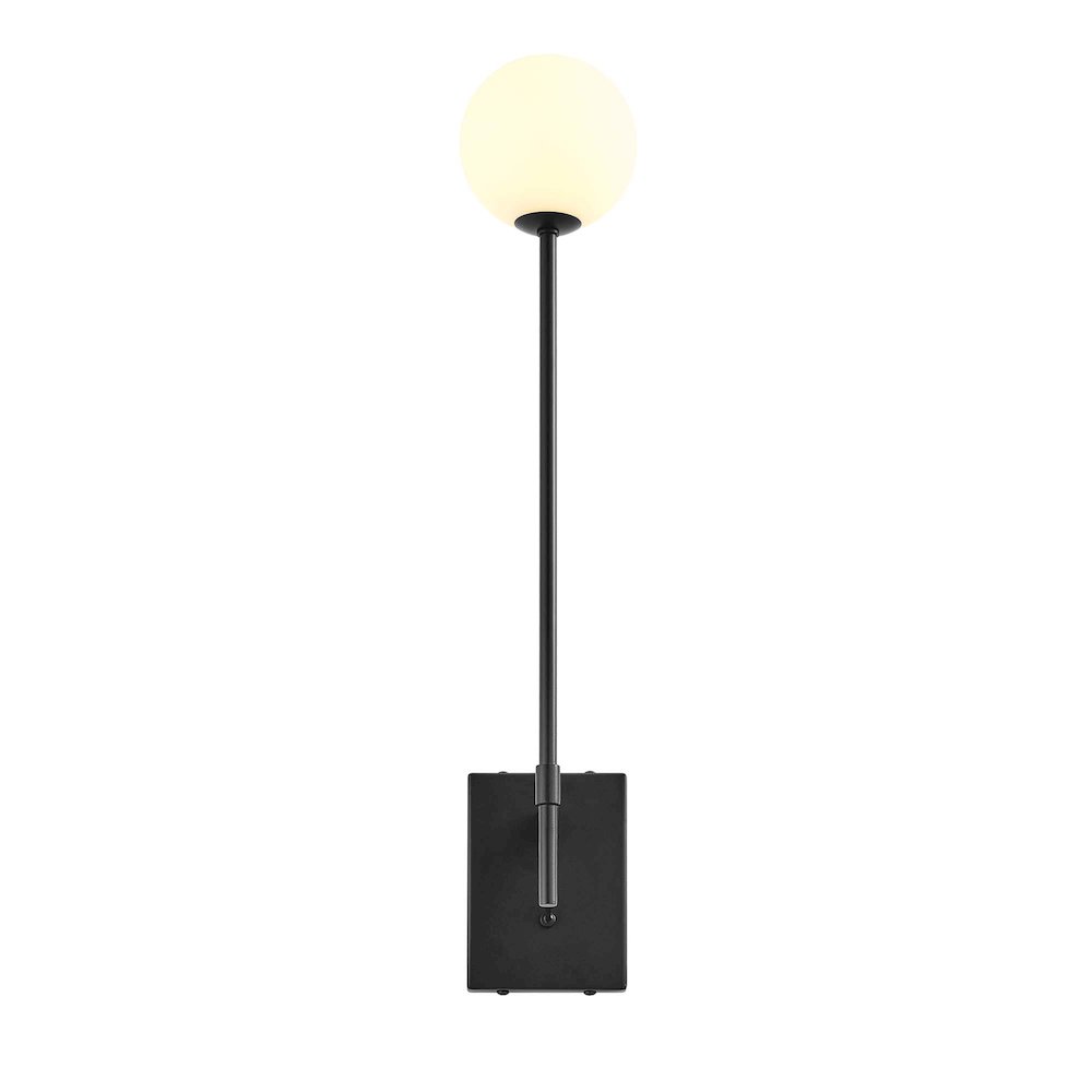 Riva White Globe Wall Sconce