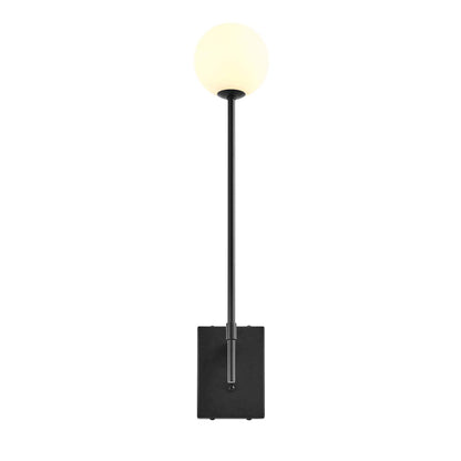 Riva White Globe Wall Sconce