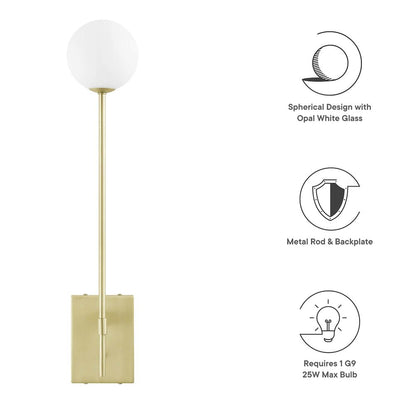 Riva White Globe Wall Sconce