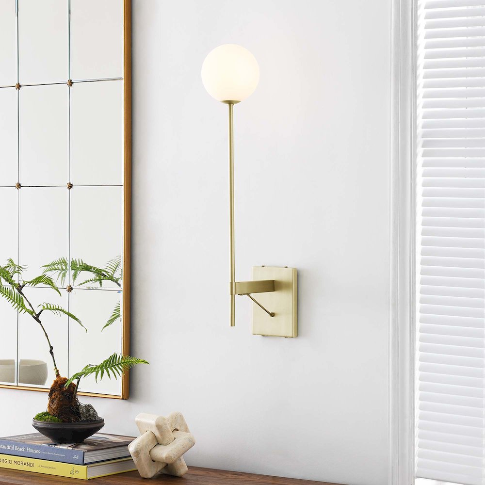 Riva White Globe Wall Sconce