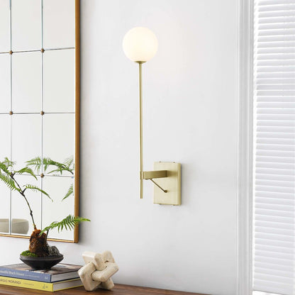 Riva White Globe Wall Sconce