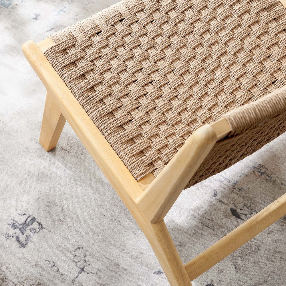 Saoirse Woven Rope Wood Accent Lounge Chair