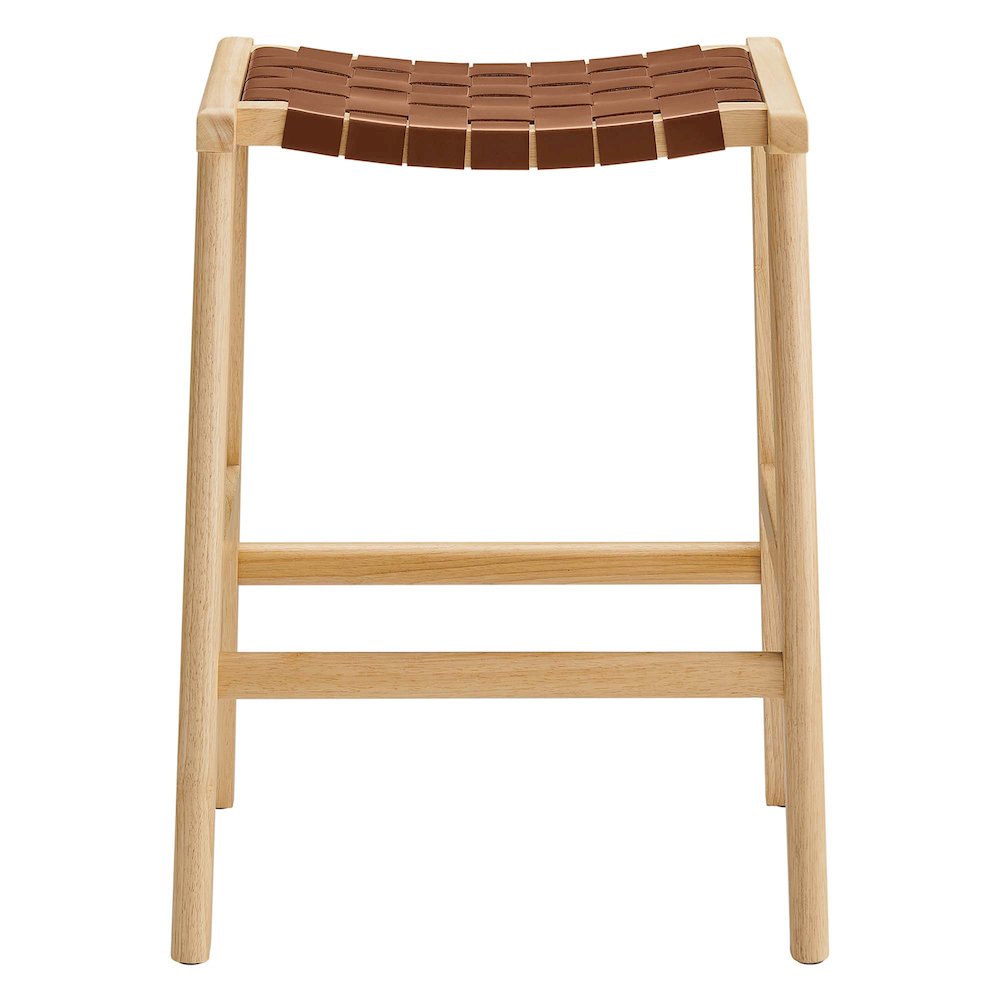 Saoirse Faux Leather Wood Counter Stool Set of 2