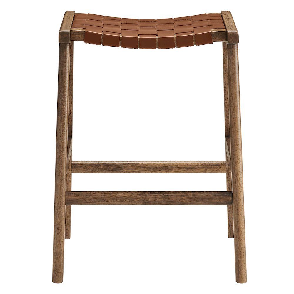 Saoirse Faux Leather Wood Counter Stool Set of 2