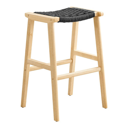 Saoirse Woven Rope Wood Bar Stool Set of 2