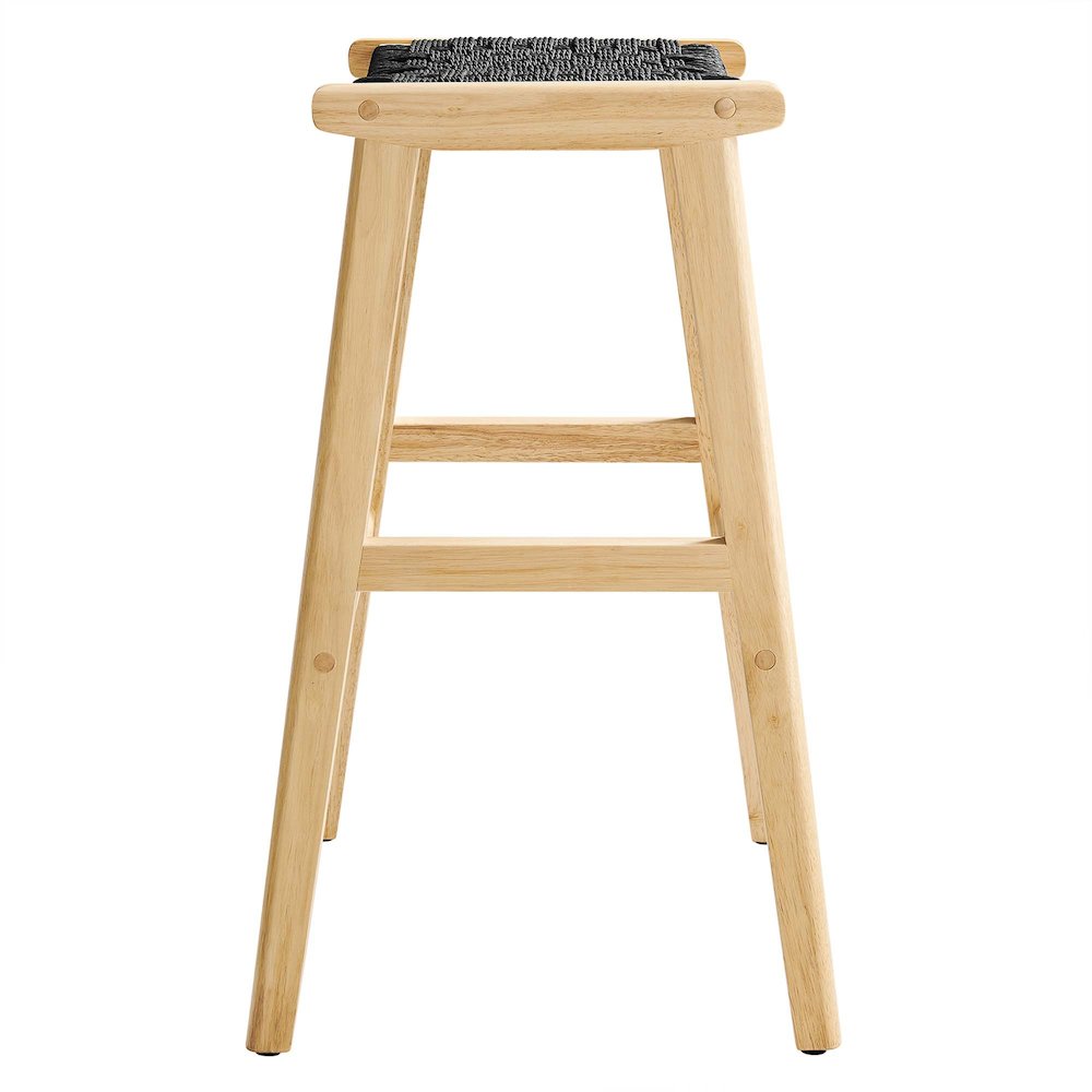 Saoirse Woven Rope Wood Bar Stool Set of 2