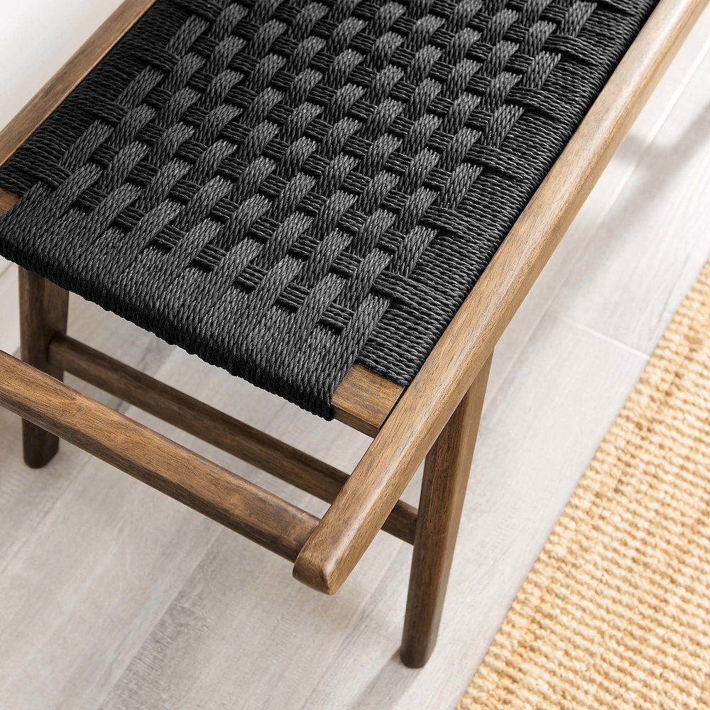 Saoirse 47" Wove Rope Wood Bench