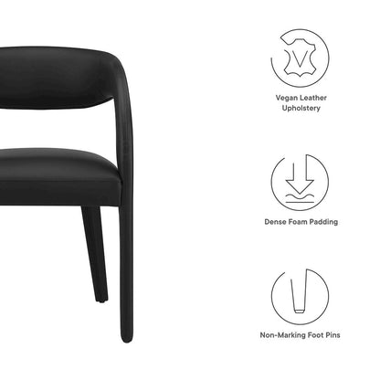 Pinnacle Vegan Leather Dining Chair Set of 2