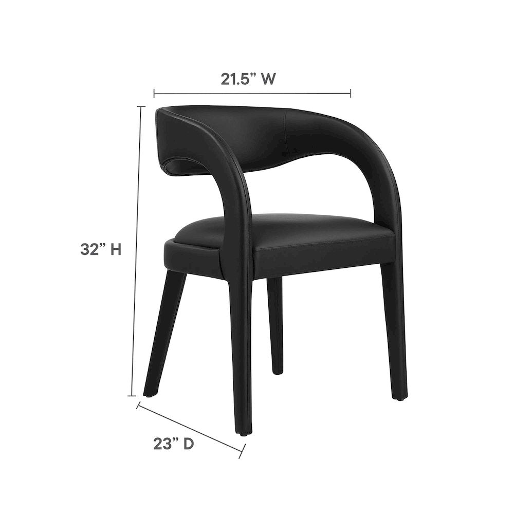 Pinnacle Vegan Leather Dining Chair Set of 2