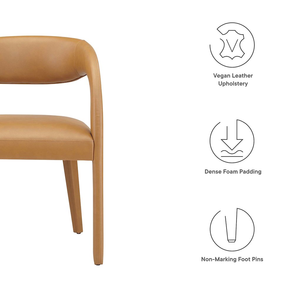Pinnacle Vegan Leather Dining Chair Set of 2