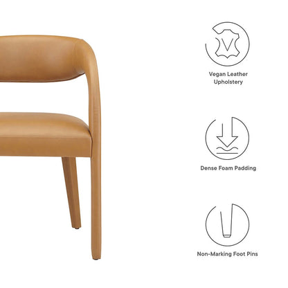 Pinnacle Vegan Leather Dining Chair Set of 2