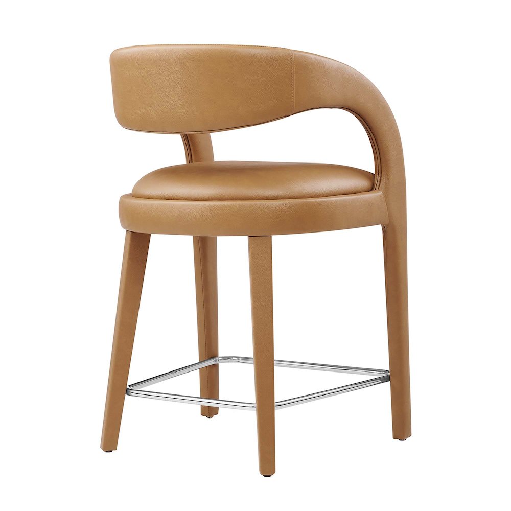 Pinnacle Vegan Leather Counter Stool Set of 2