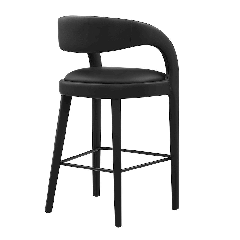 Pinnacle Vegan Leather Bar Stool Set of 2