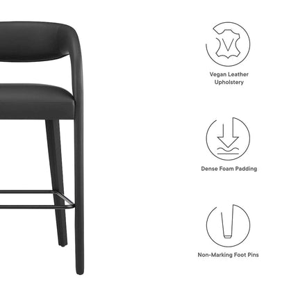 Pinnacle Vegan Leather Bar Stool Set of 2