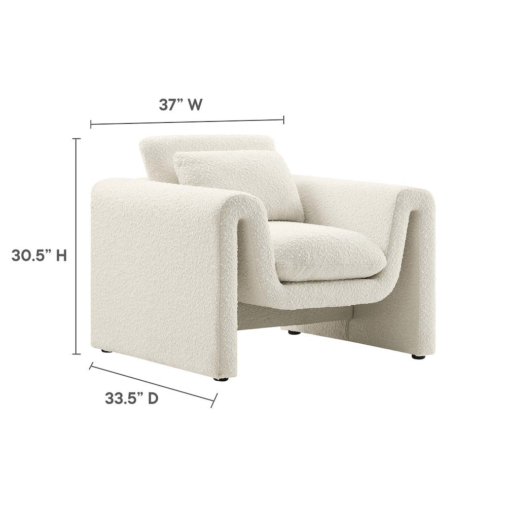 Waverly Boucle Upholstered Armchair