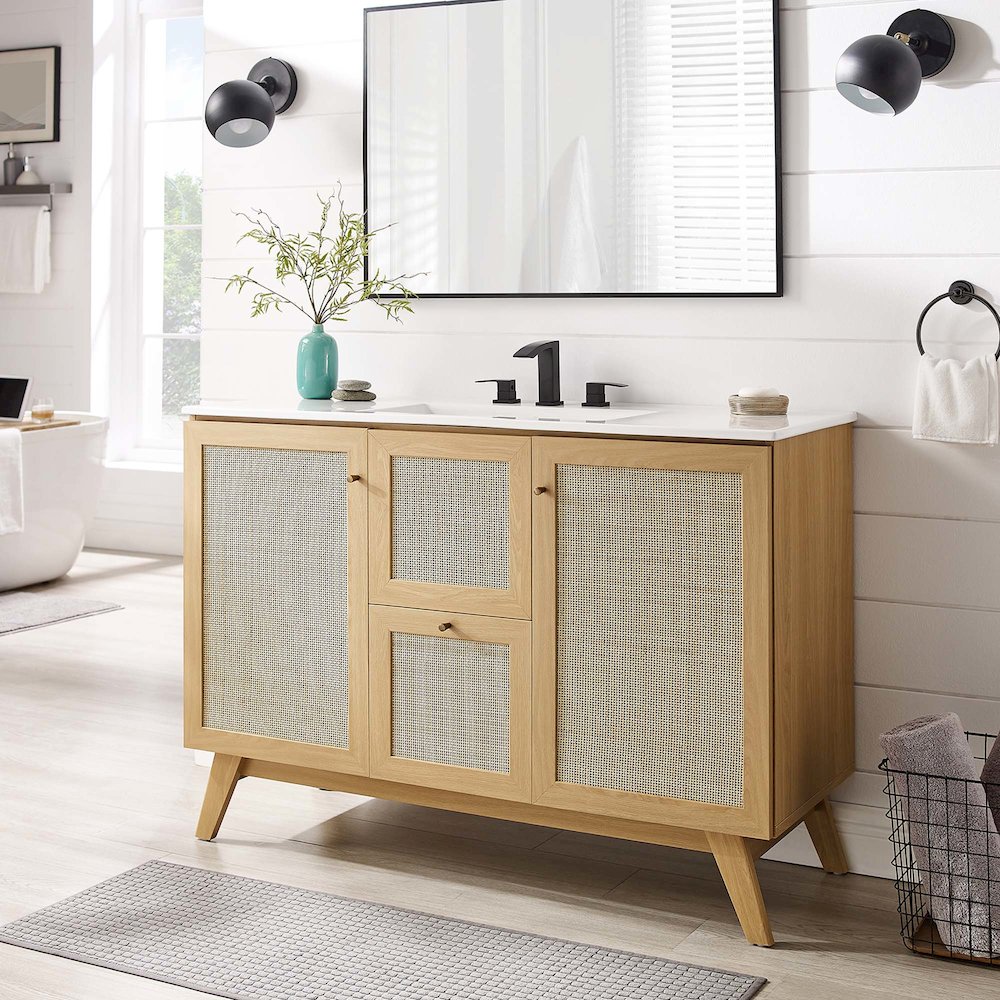 48” Single or Double Sink Bathroom Vanity Cabinet (Sink Basin Not Included)