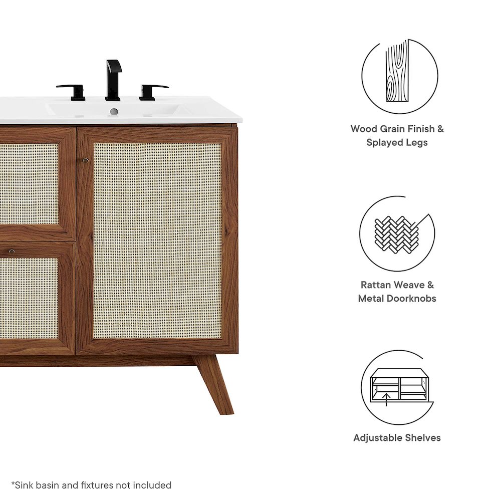 48” Single or Double Sink Bathroom Vanity Cabinet (Sink Basin Not Included)