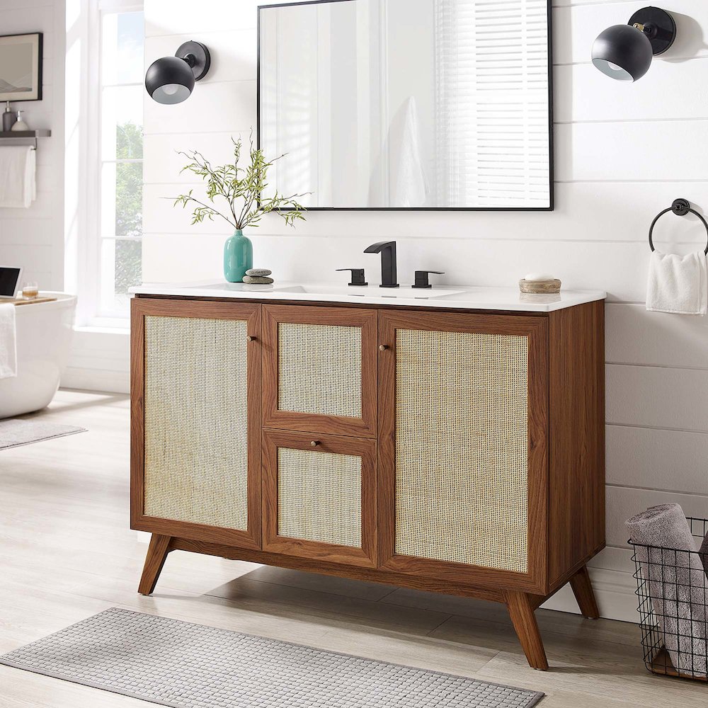48” Single or Double Sink Bathroom Vanity Cabinet (Sink Basin Not Included)