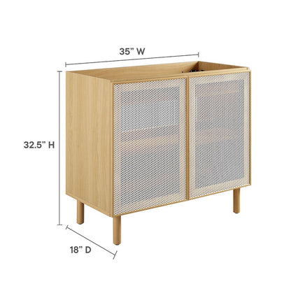 Calla 36" Perforated Metal Bathroom Vanity Cabinet (Sink Basin Not Included)