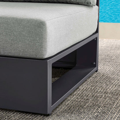 Tahoe Outdoor Patio Powder-Coated Aluminum Modular Armless Chair