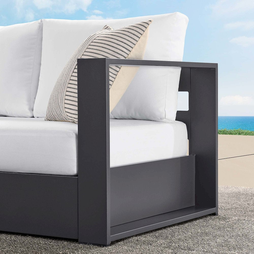 Tahoe Outdoor Patio Powder-Coated Aluminum Modular Right-Facing Loveseat
