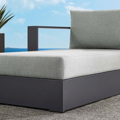 Tahoe Outdoor Patio Powder-Coated Aluminum Modular Left-Facing Chaise Lounge