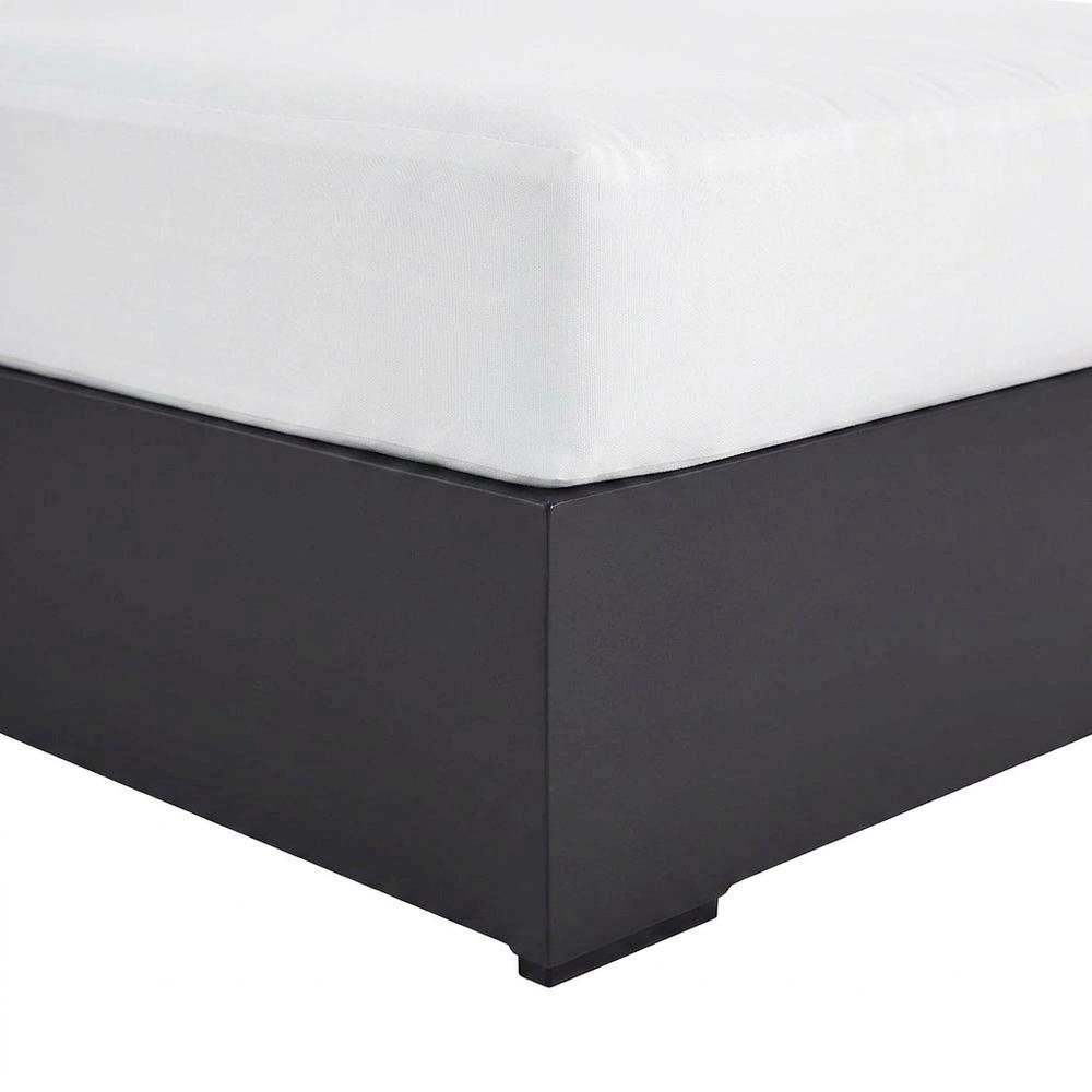 Powder-Coated Aluminum Left-Facing Modular Chaise Lounge, Gray White