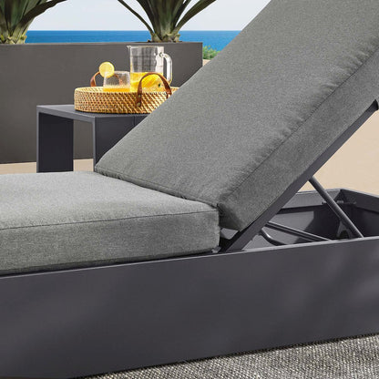 Tahoe Outdoor Patio Powder-Coated Aluminum Chaise Lounge Chair