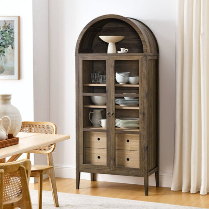 Nolan Tall Arched Storage Display Cabinet