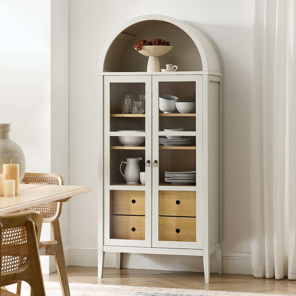 Nolan Tall Arched Storage Display Cabinet