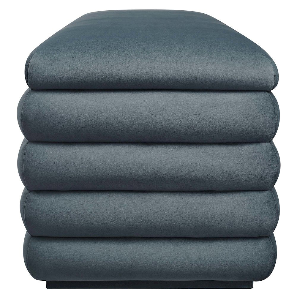 Mezzo Upholstered Performance Velvet Storage Bench