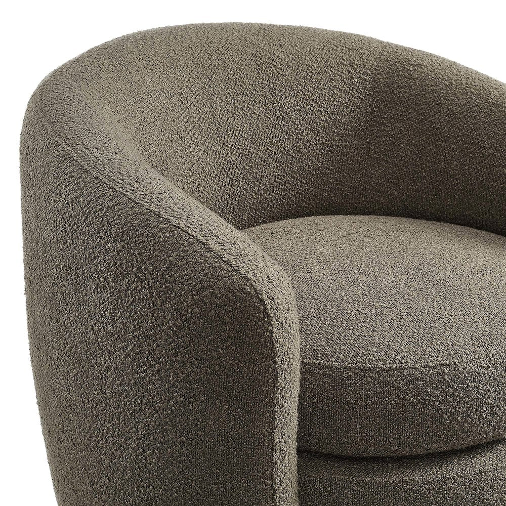 Affinity Upholstered Boucle Fabric Curved Back Armchair