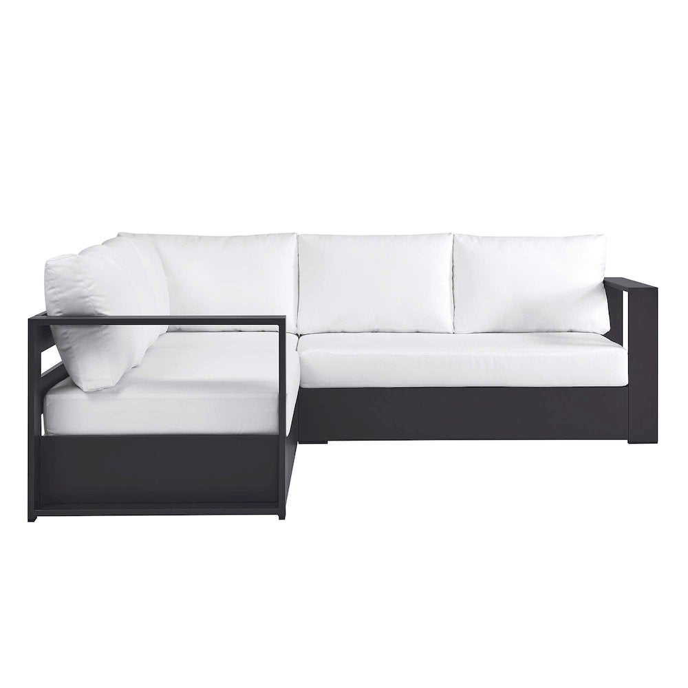Tahoe 3-Piece Outdoor Patio Powder-Coated Aluminum Sectional Sofa Set