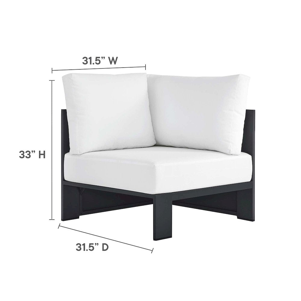 Tahoe 3-Piece Outdoor Patio Powder-Coated Aluminum Sectional Sofa Set