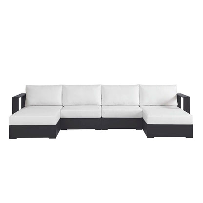 Tahoe 4-Piece Outdoor Patio Powder-Coated Aluminum Sectional Sofa Set