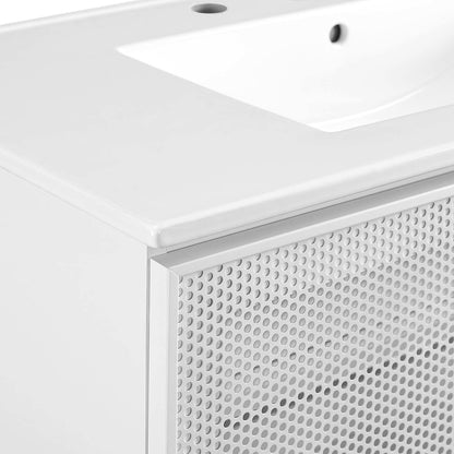 Calla 36" Perforated Metal Bathroom Vanity