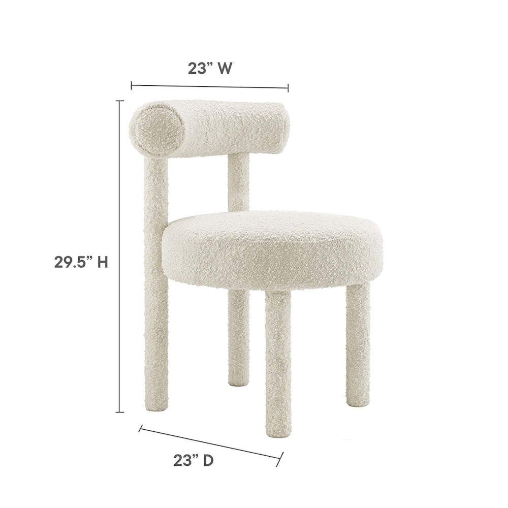 Toulouse Boucle Fabric Dining Chair Set of 2