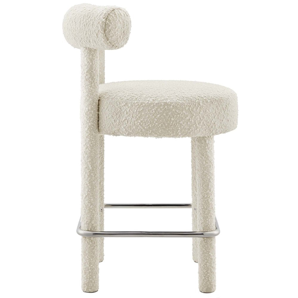 Toulouse Boucle Fabric Counter Stool Set of 2