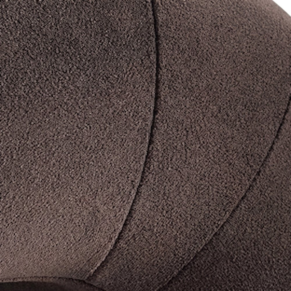 FurniFact Vanity Stool with Waterfall Performance Velvet Cushion, Brown